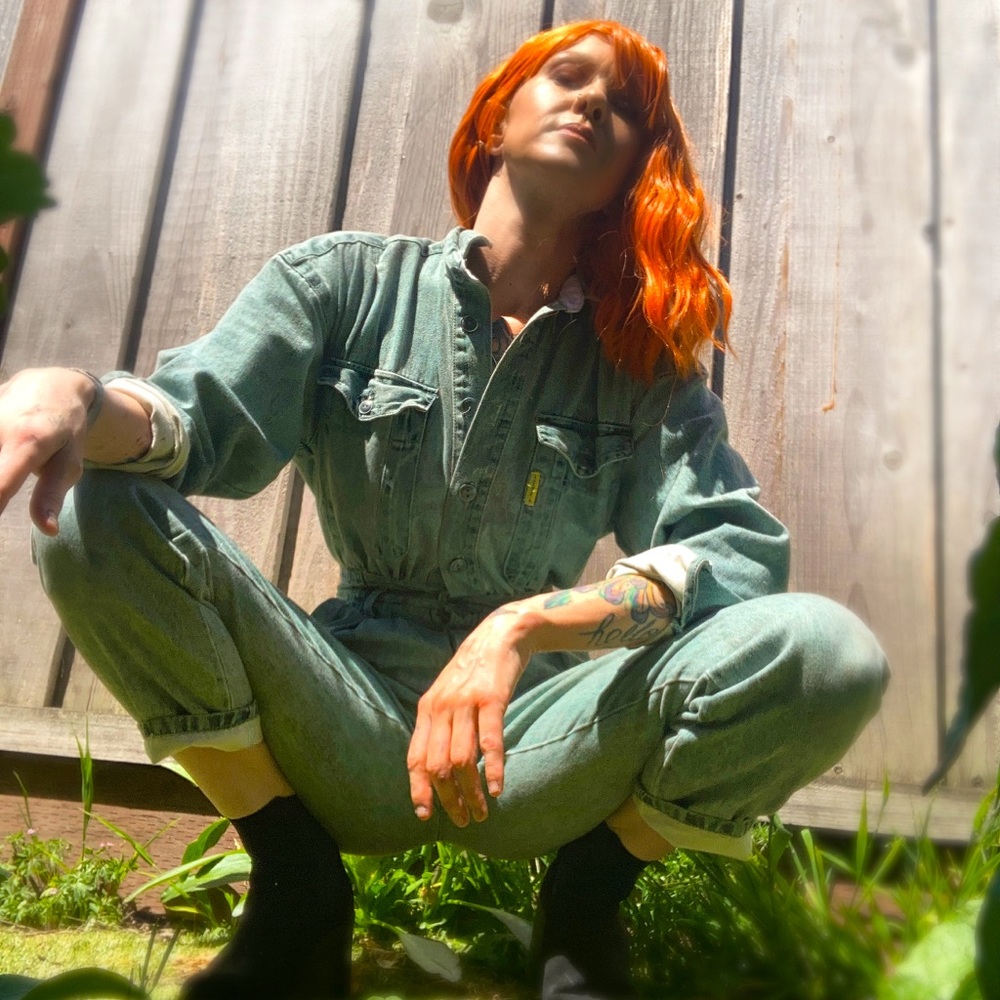90s denim jumpsuit